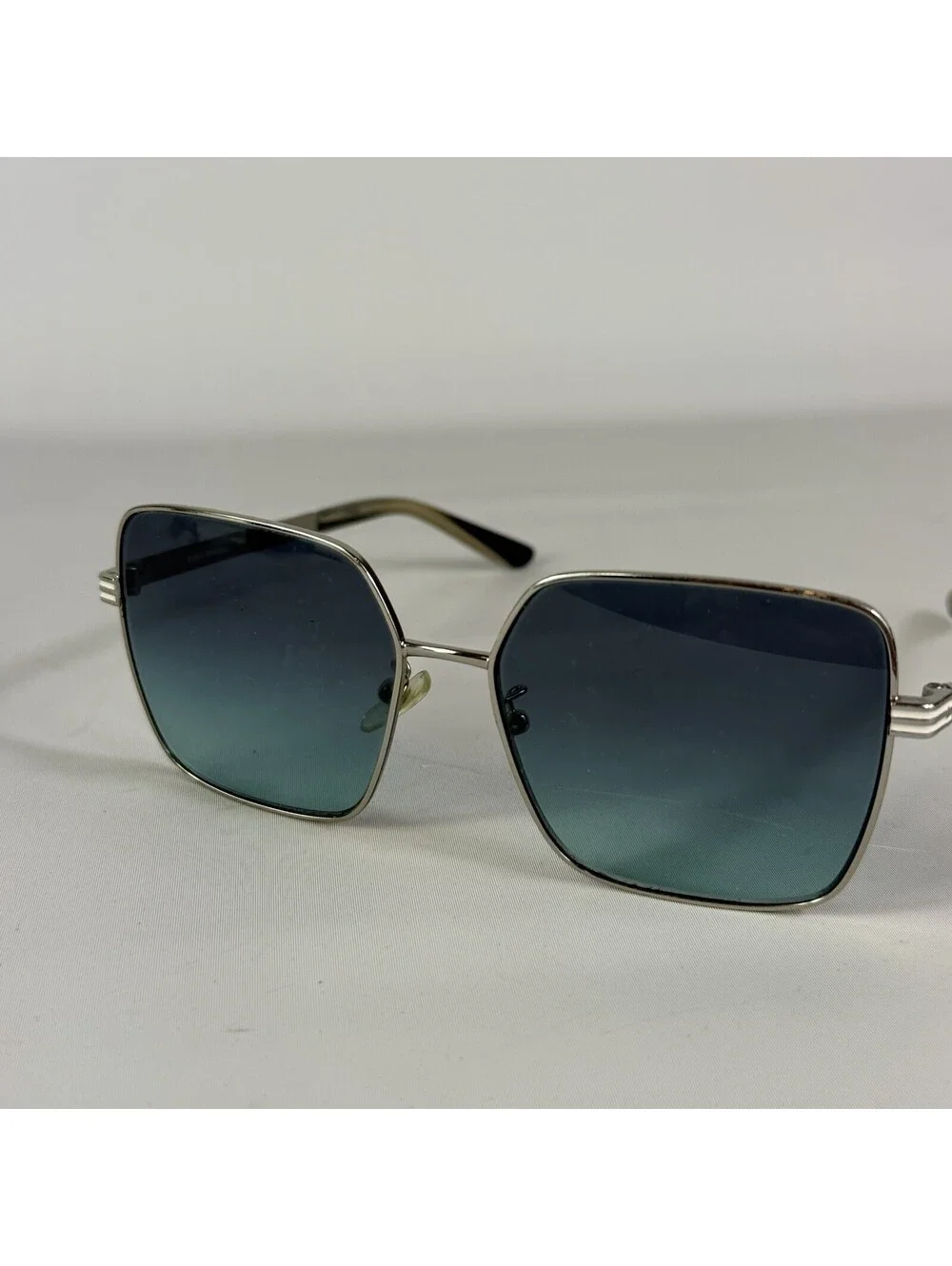 Tory Burch Women's Sunglasses TY6087 33114S Shiny Silver 55mm Square Metal